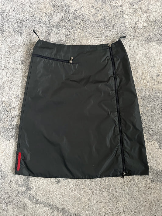 Prada FW1999 padded nylon skirt