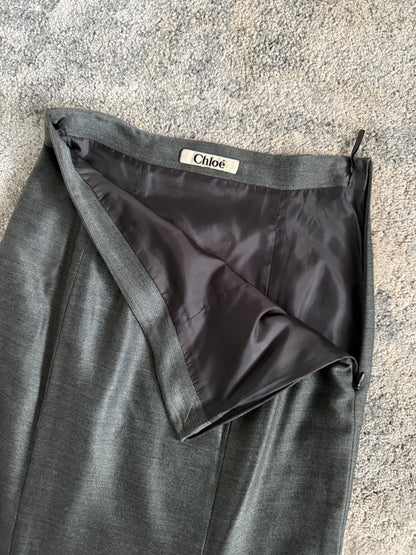 Chloé 2000’s wool long skirt