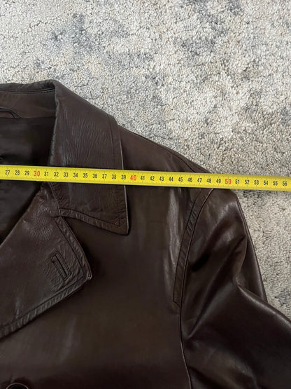 Prada FW1998 double breasted leather jacket