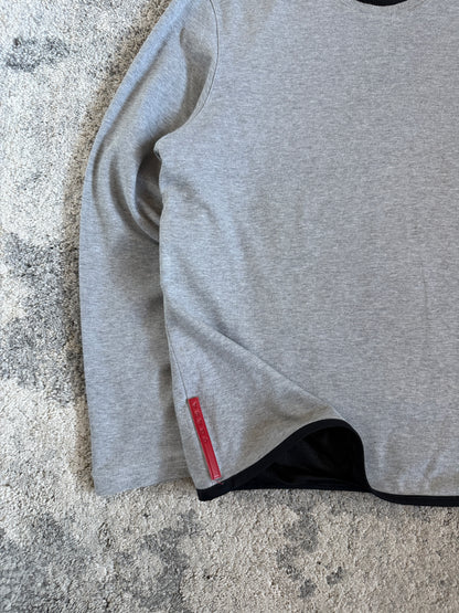 Prada 2000 cotton & mesh crewneck