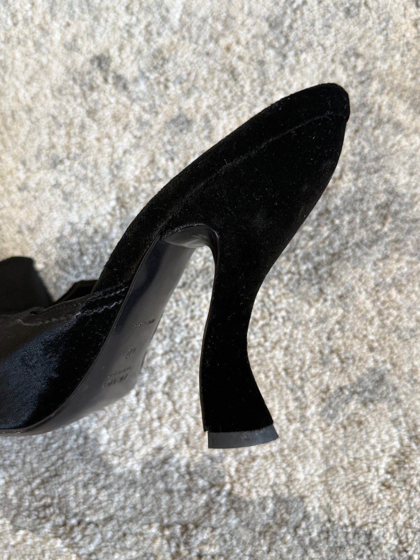 Prada FW2004 embellished velvet heels