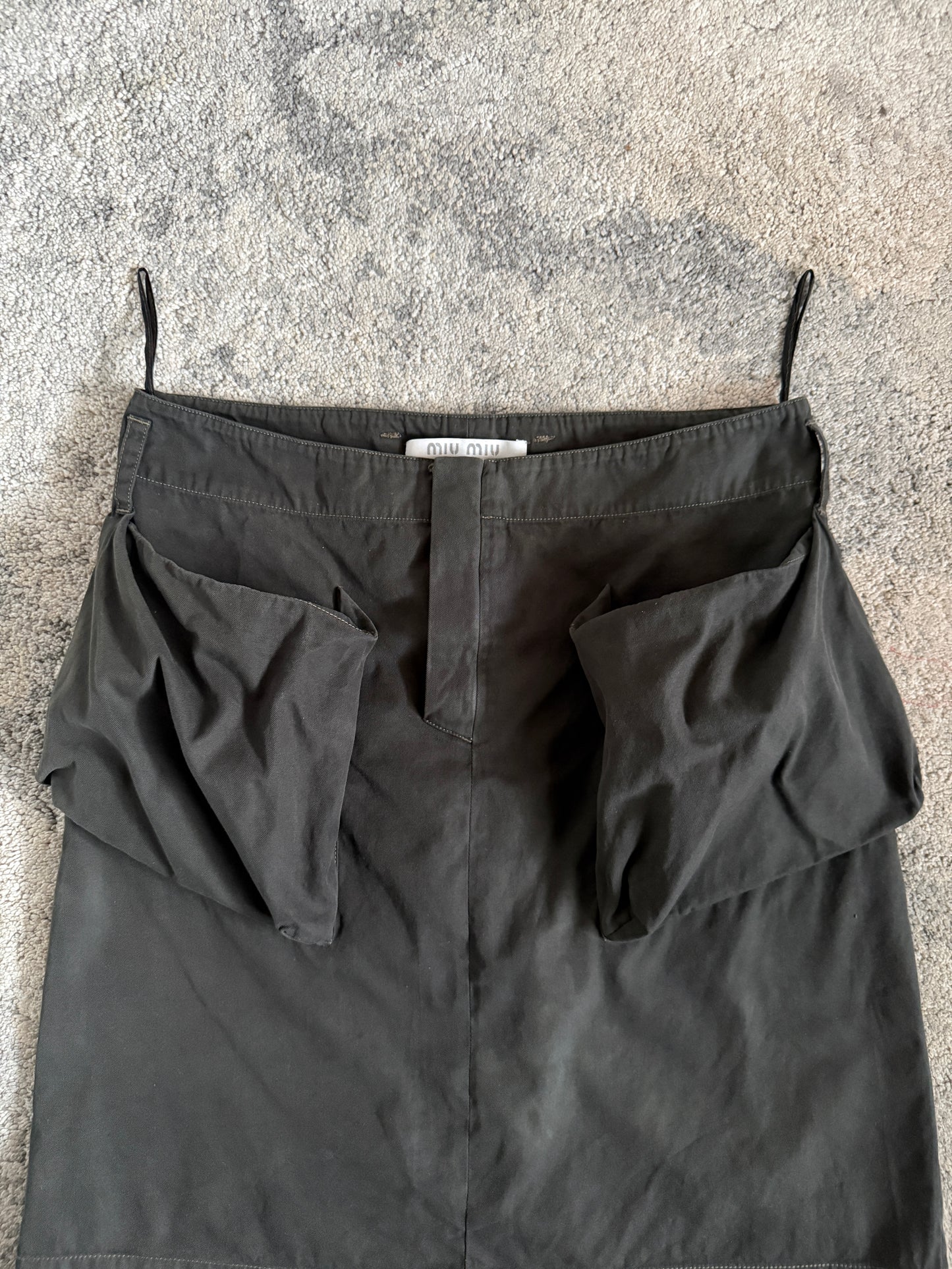 Miu Miu SS2001 pockets cotton skirt