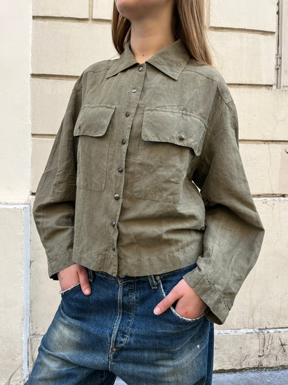 Miu Miu SS1994 silk & linen trucker jacket