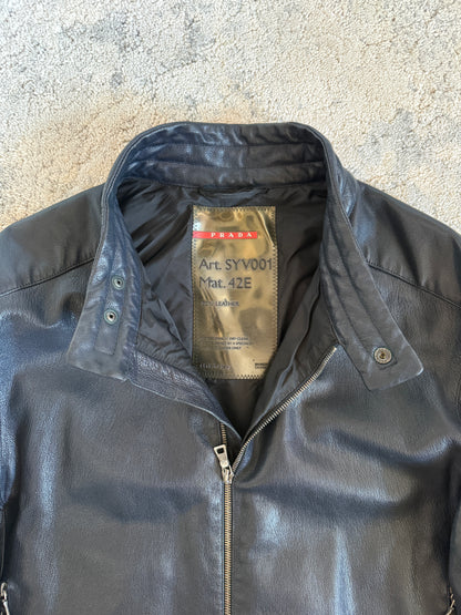 Prada 1999 leather motorcycle jacket