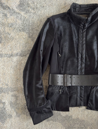 Prada 2000’s pony hair & nylon jacket