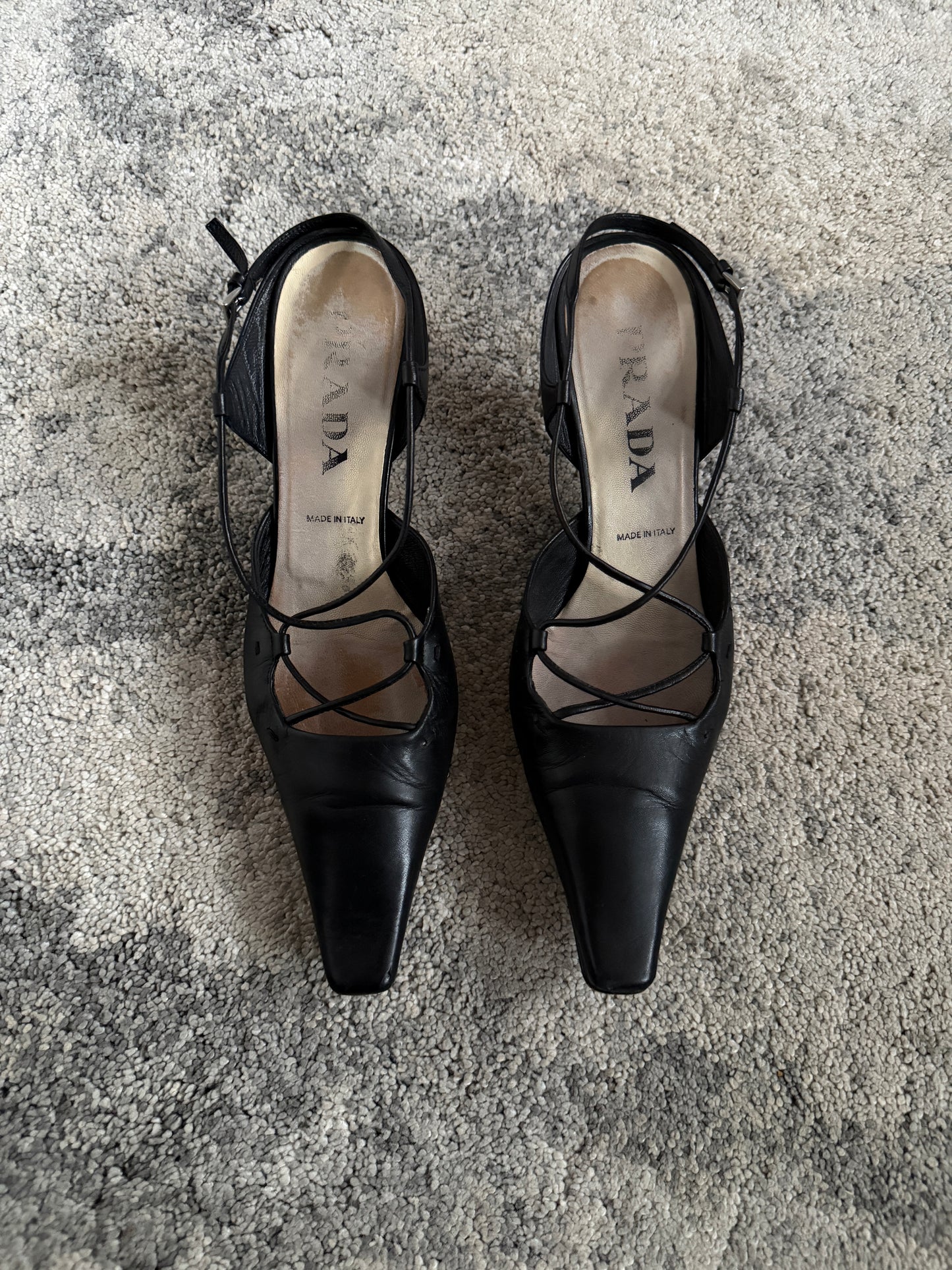 Prada 1990’s leather heels