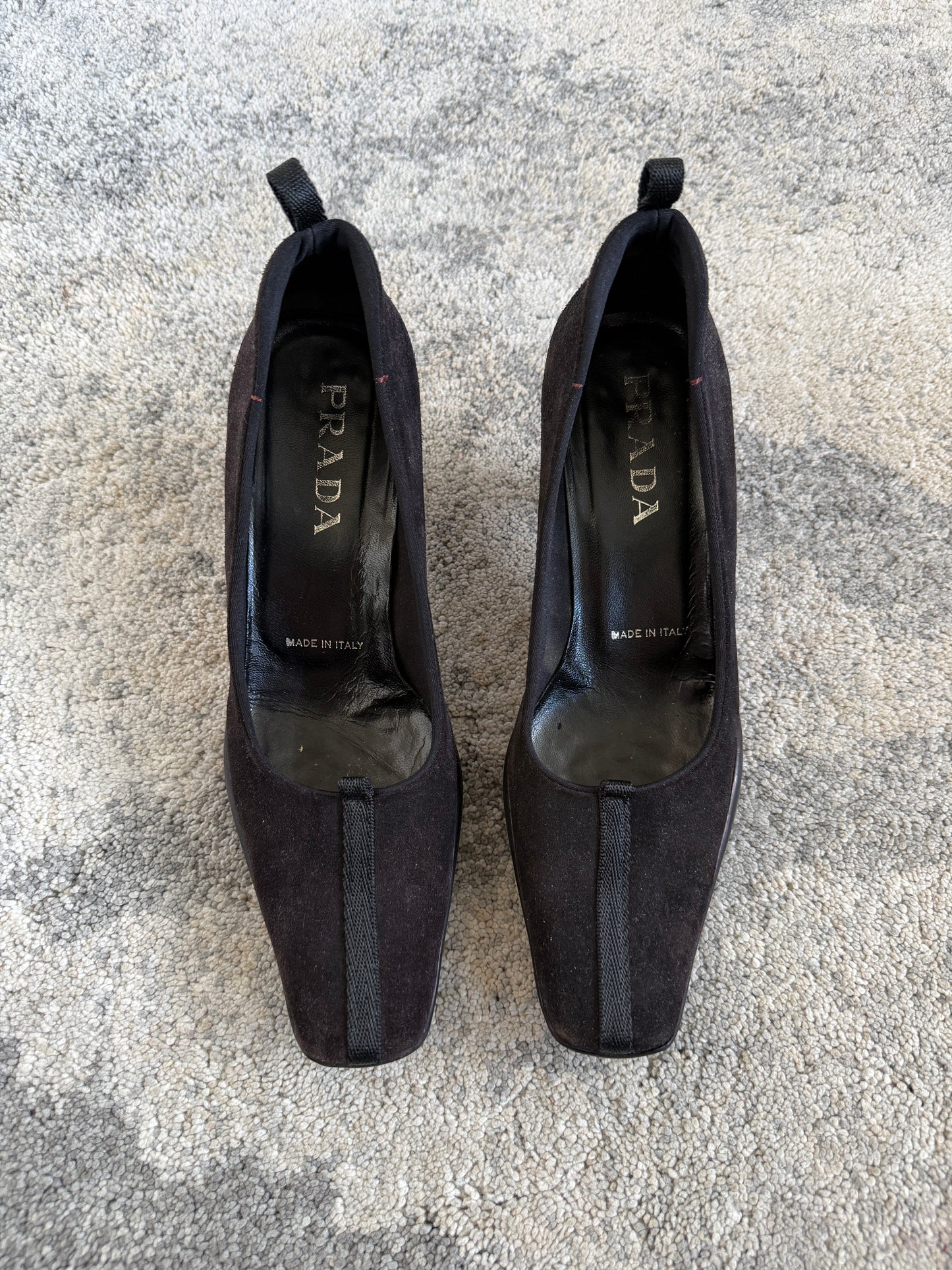 Prada FW1999 suede heels
