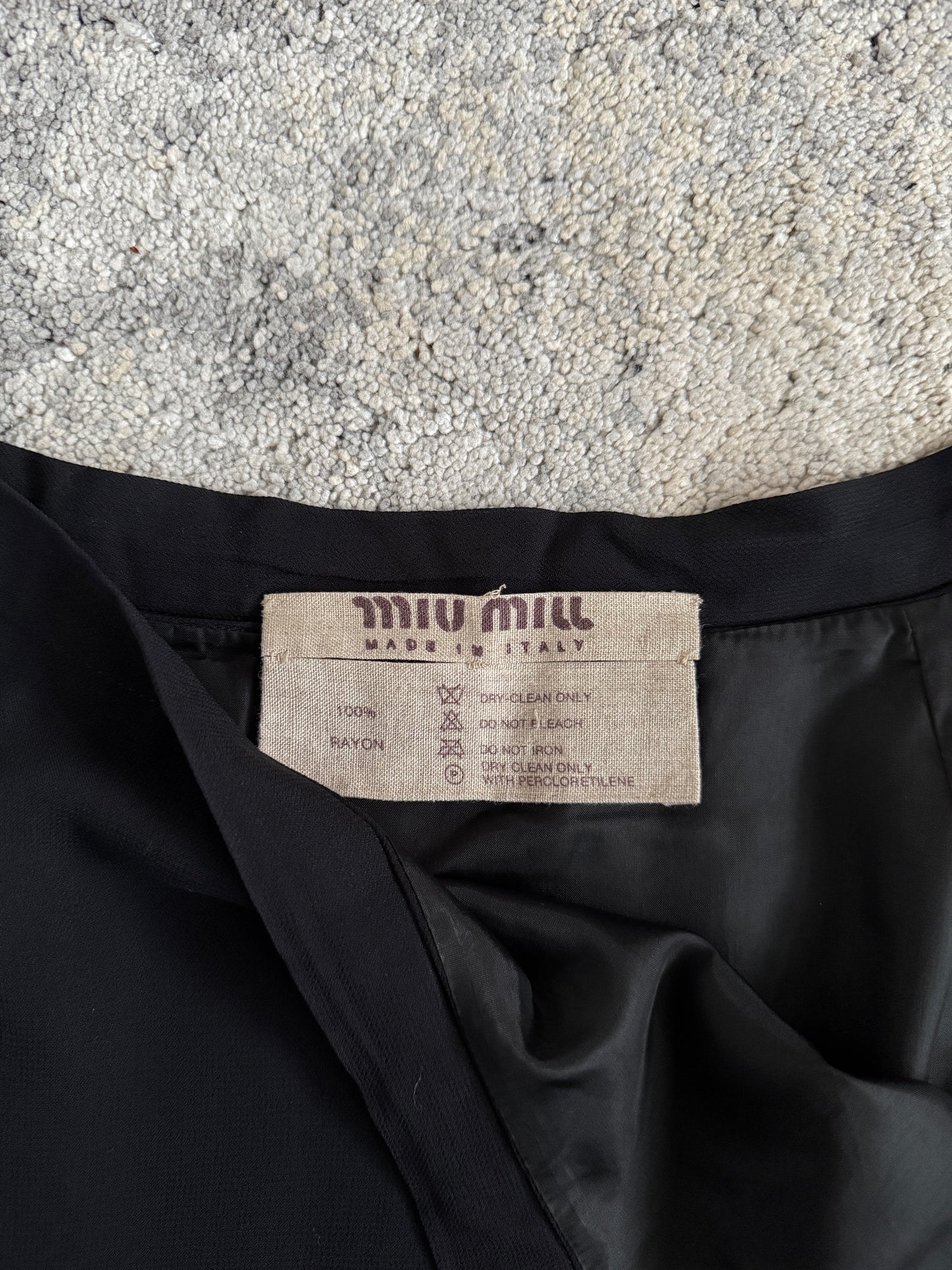 Miu Miu SS1993 rayon mini skirt