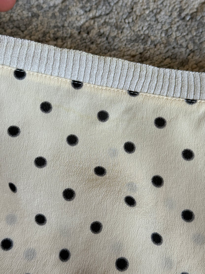 Prada SS2000 silk polkadot skirt
