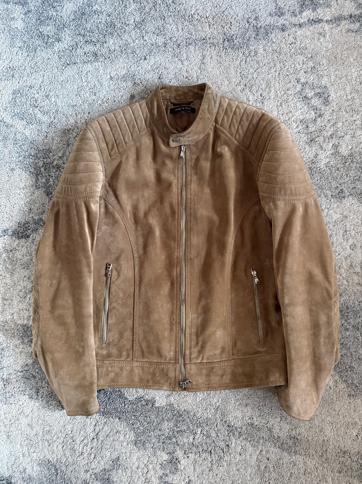 Gucci 2000’s motorcycle suede jacket