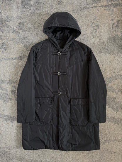 Prada FW1999 leather strap padded coat