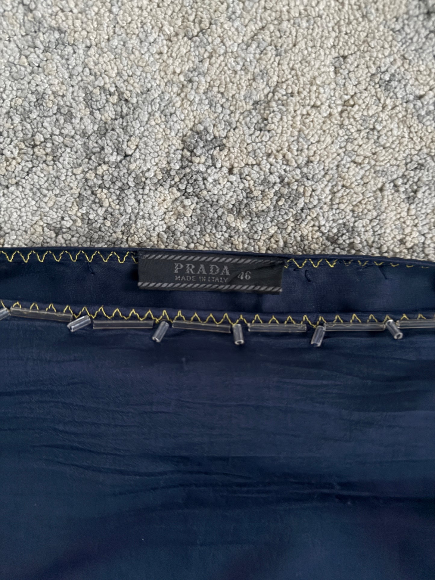 Prada SS1997 silk skirt