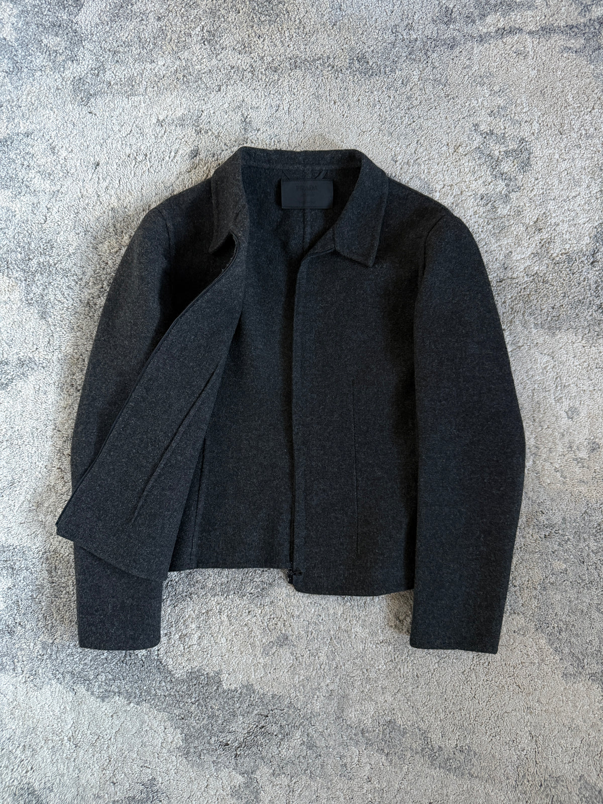 Prada 1998 wool zip shirt