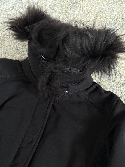 Prada FW2000 nylon with removable fur collar
