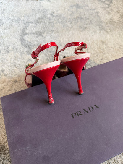 Prada SS2003 silk heels