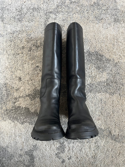 Prada FW2004 leather combat boots