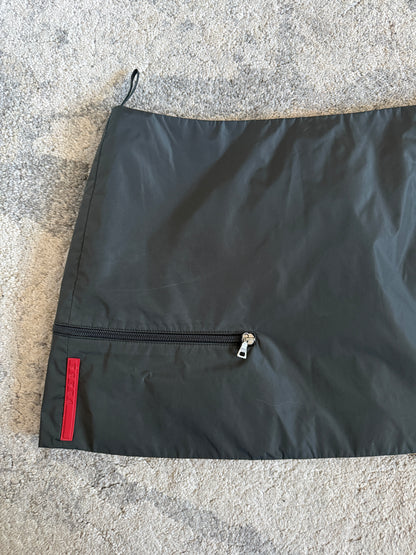 Prada 1999 padded nylon mini skirt