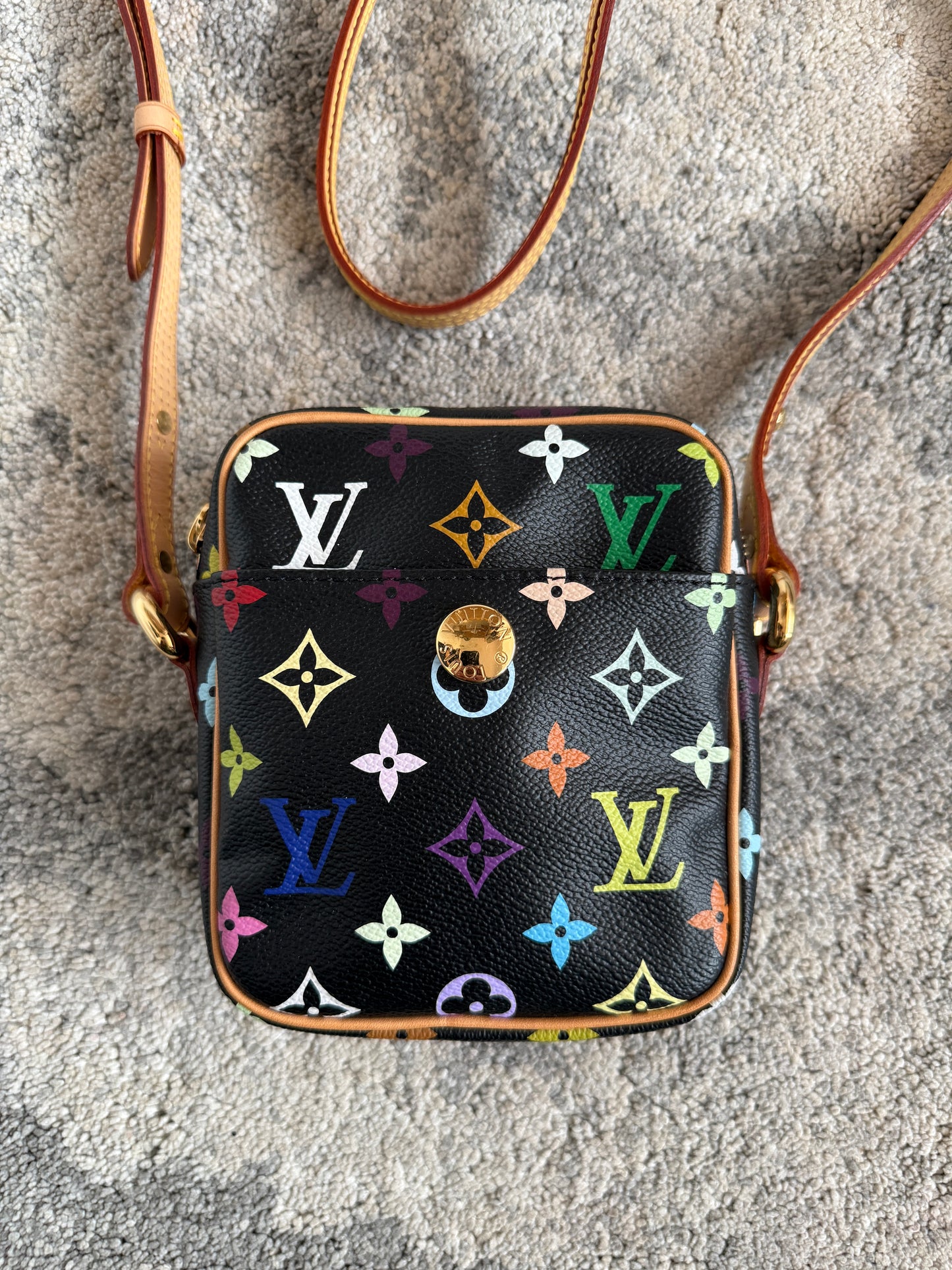 Louis Vuitton SS2003 leather crossbody bag by Takashi Murakami