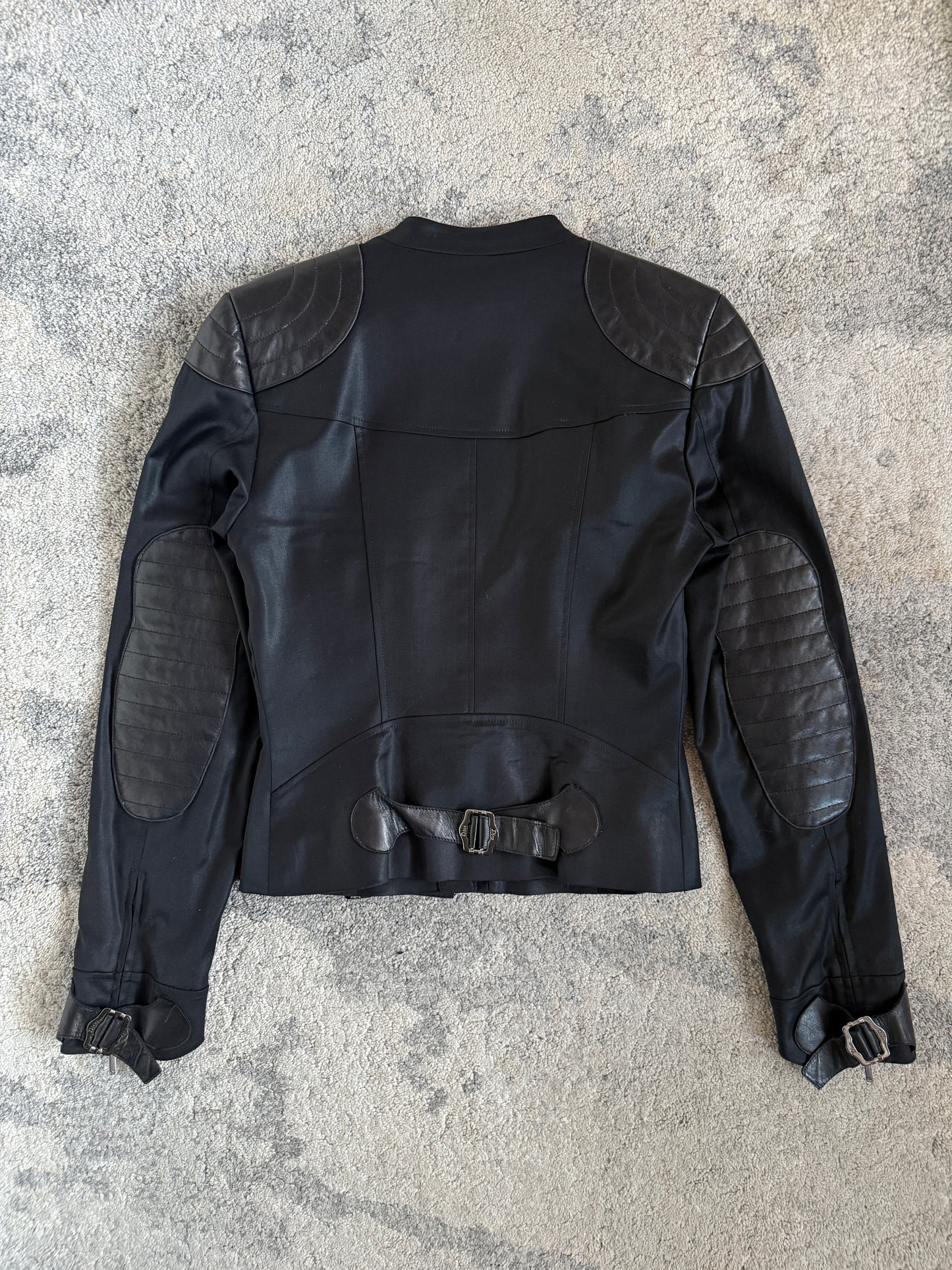 Christian Dior FW2003 wool & leather motorcycle jacket by J.Galliano