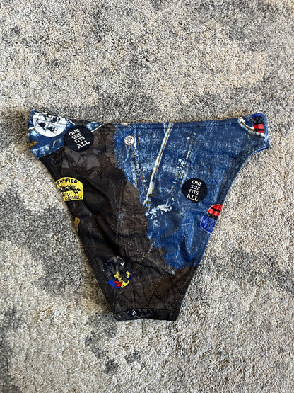 Dior 2002 diorella trompe l’œil denim swimwear set