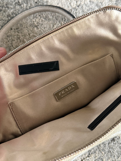 Prada 2000’s canvas & ostrich leather mini bag