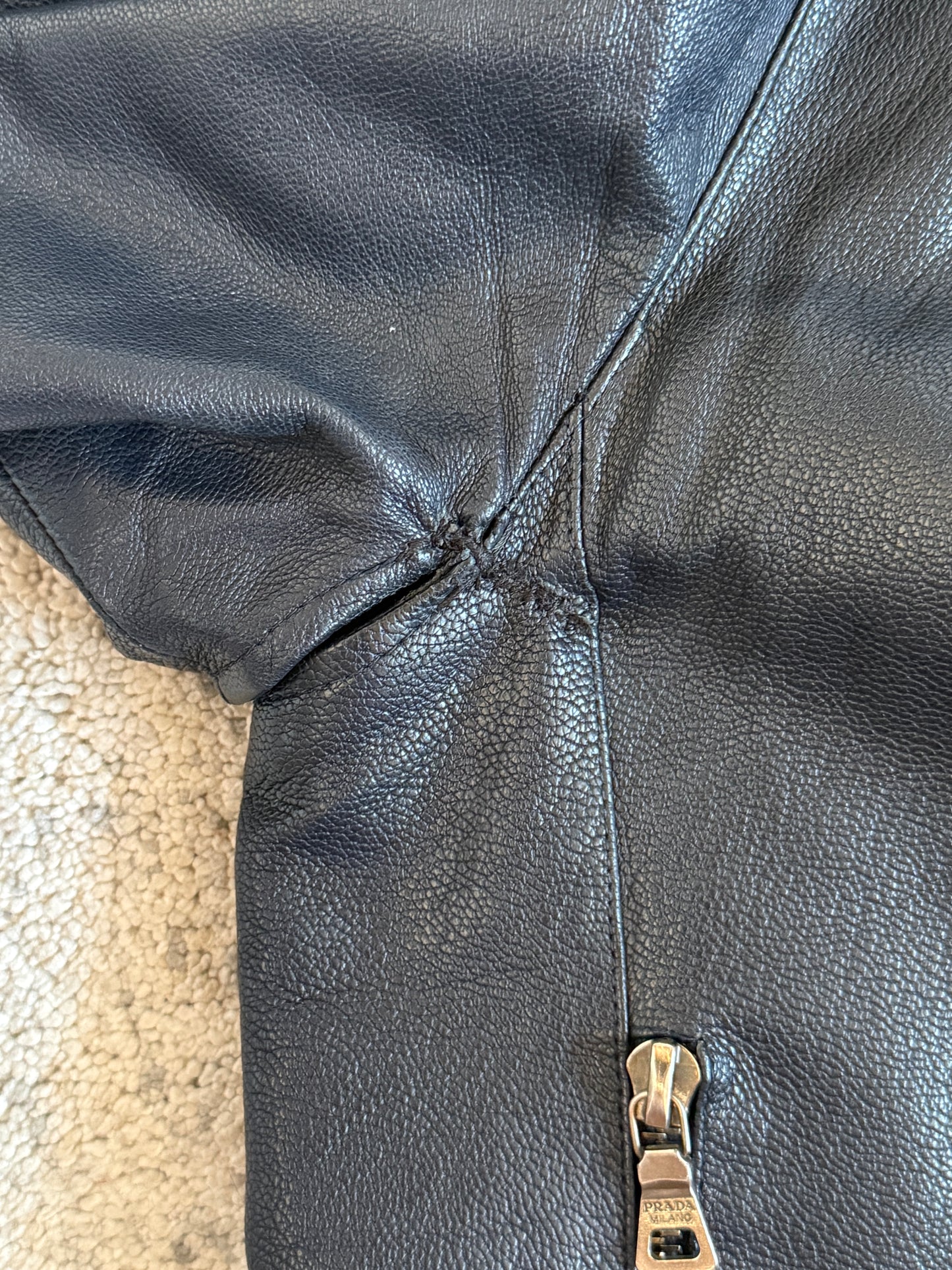 Prada 1999 leather motorcycle jacket