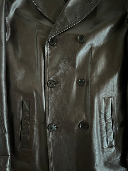 Prada FW1998 double breasted leather jacket