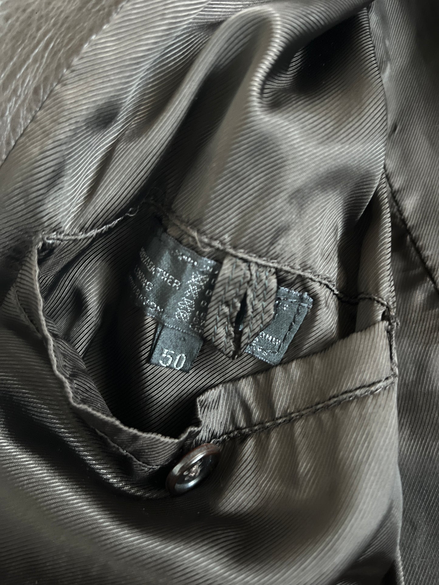 Prada FW1998 double breasted leather jacket
