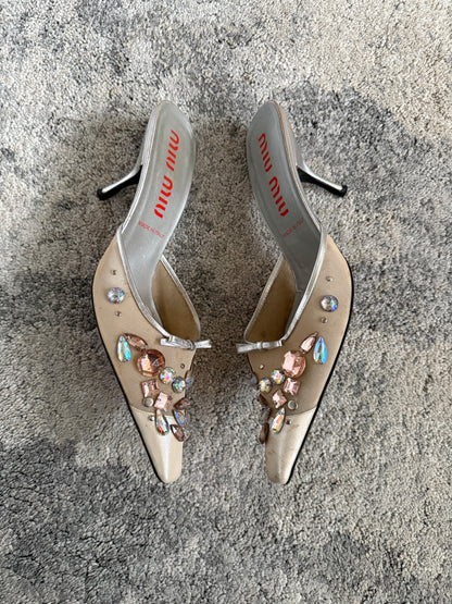 Miu Miu 1990’s crystals heels