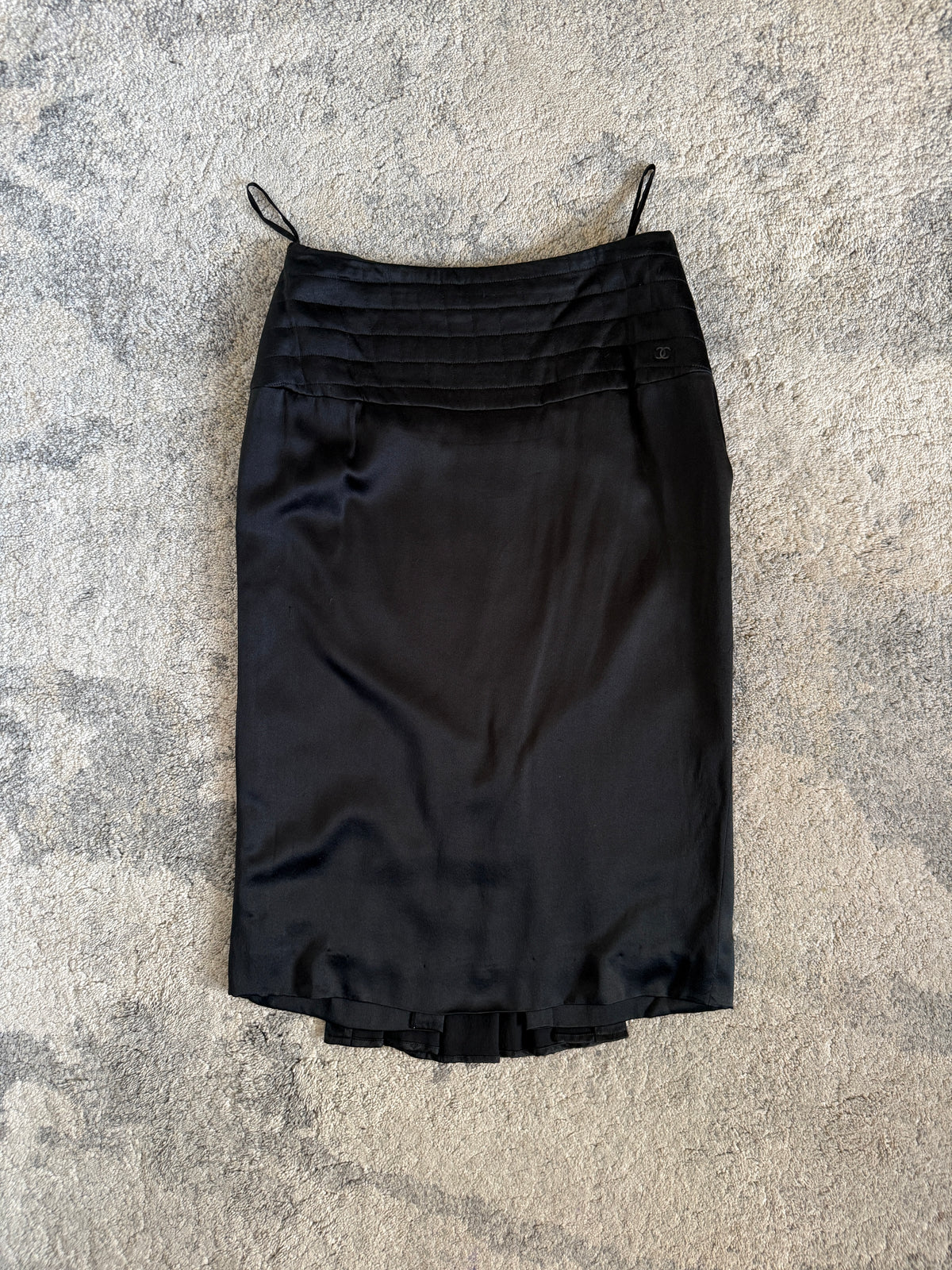 Chanel SS2002 silk skirt