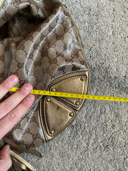 Gucci 2008 waxed monogram Indy bag