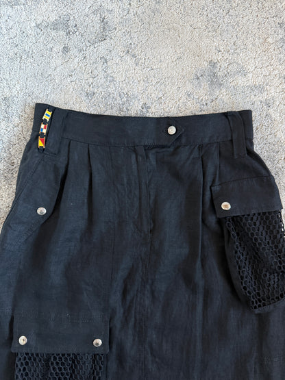 Dolce & Gabbana 2000’s linen cargo pocket skirt