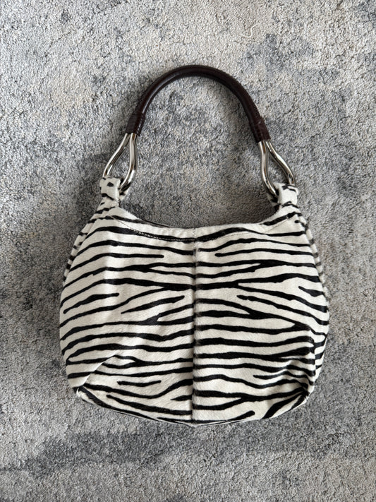 Prada SS2003 zebra pony hair leather bag