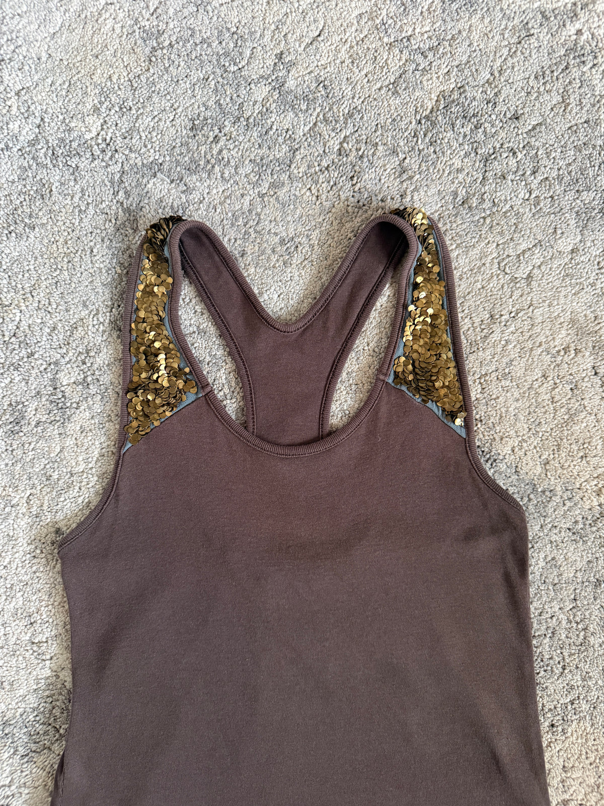 Chloé SS2002 metal sequins tank top