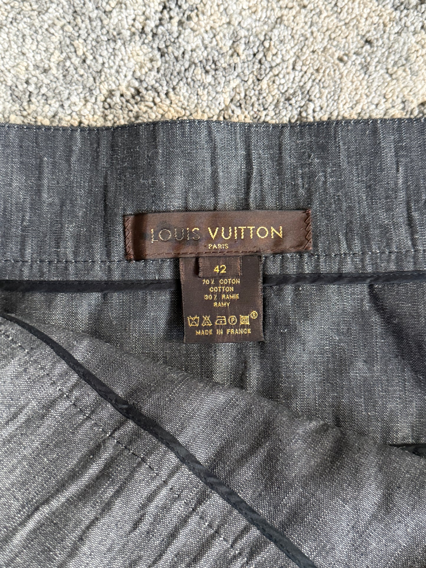 Louis Vuitton SS2002 cotton & raffy skirt