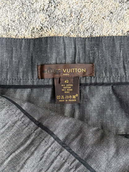 Louis Vuitton SS2002 cotton & raffy skirt