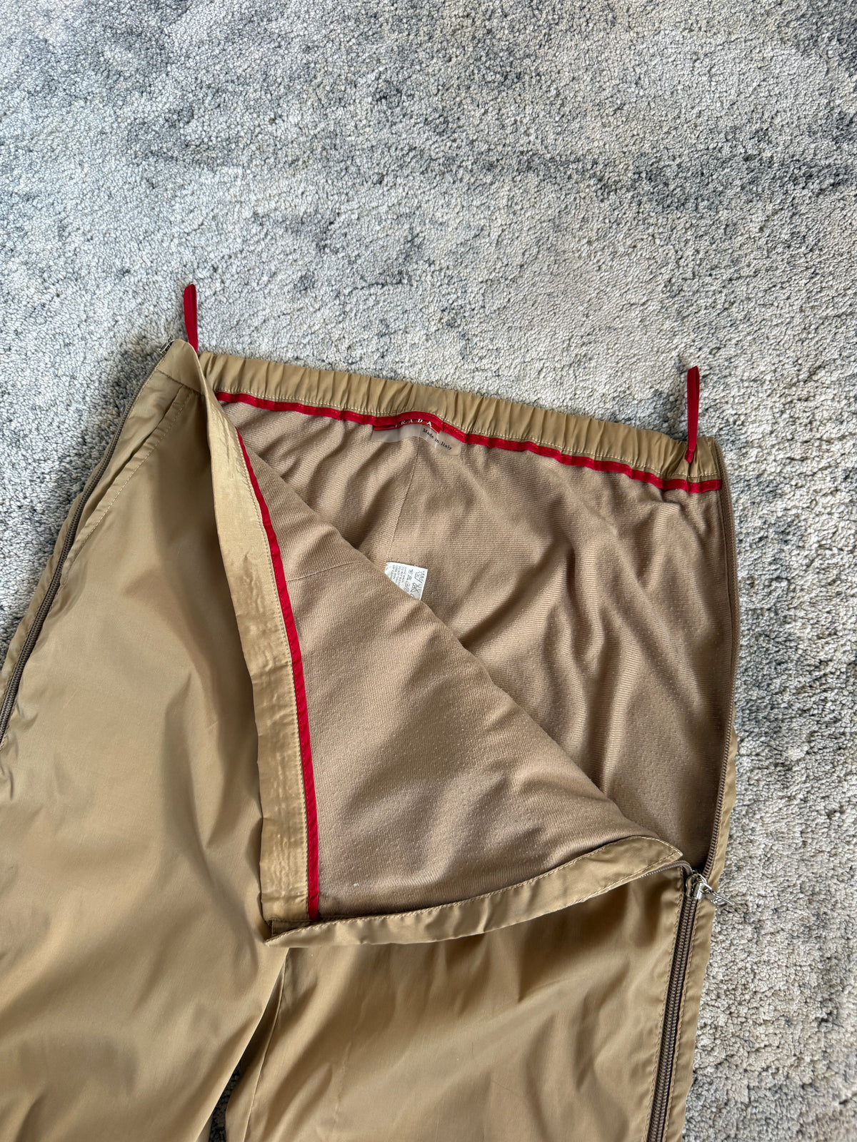 Prada 2000 nylon zip pants