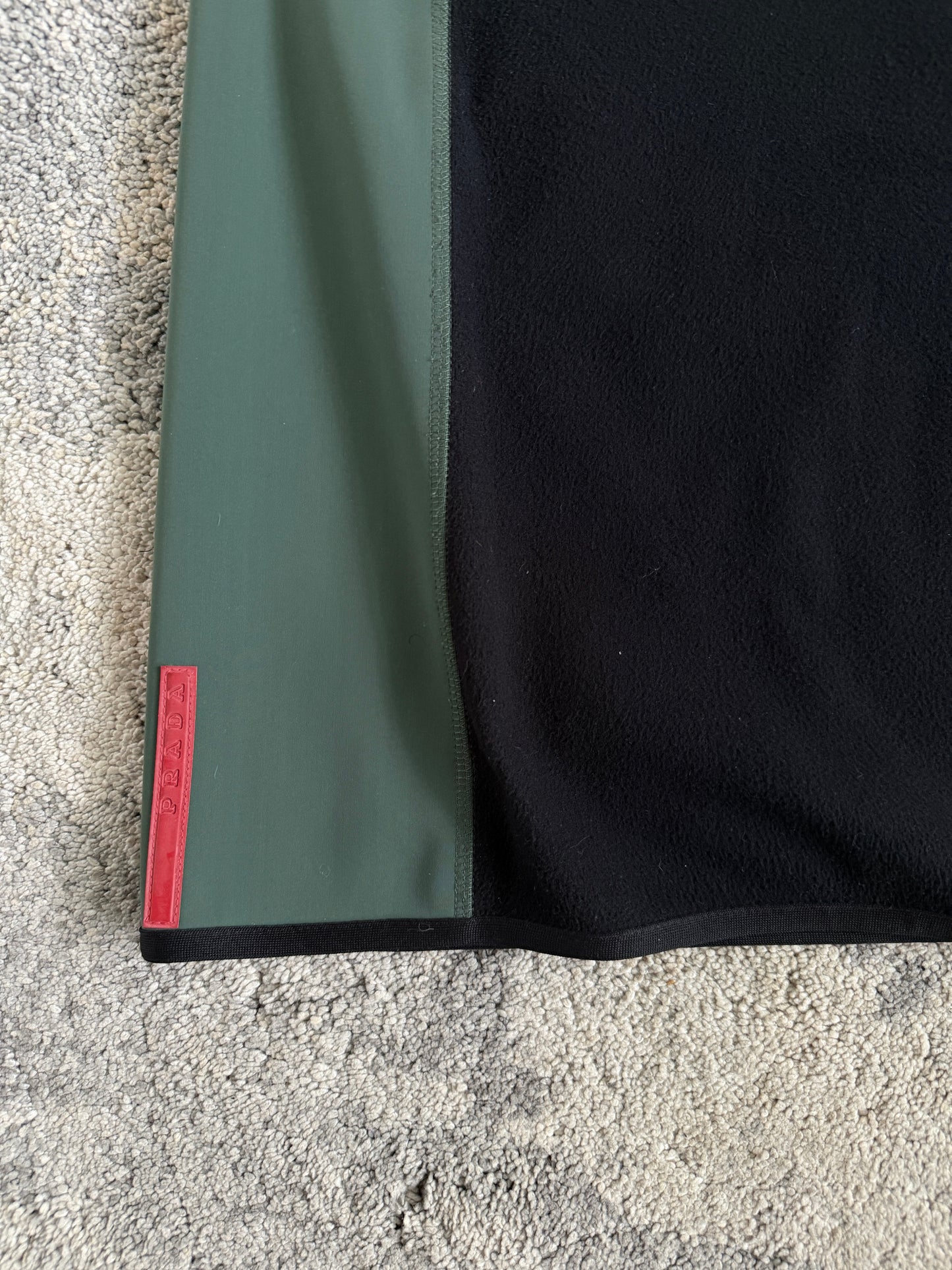 Prada 2000 fleece & nylon skirt