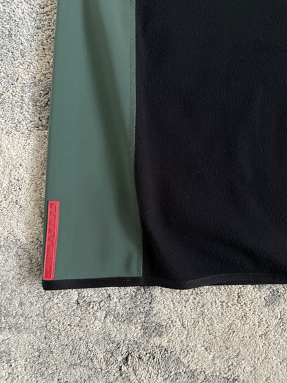 Prada 2000 fleece & nylon skirt