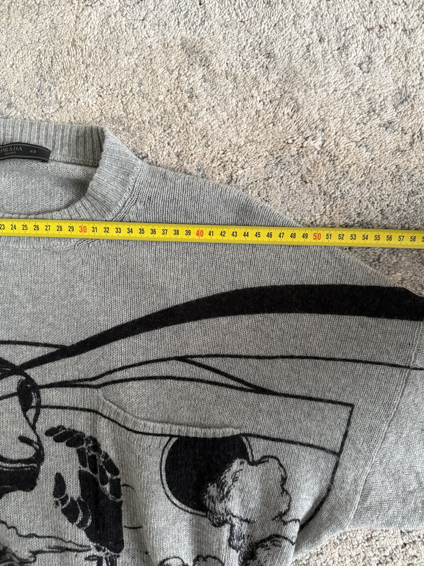 Prada SS2018 cashmere comics sweater