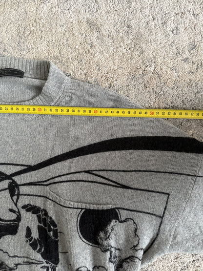 Prada SS2018 cashmere comics sweater