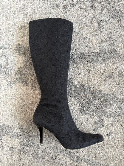 Gucci 2000’s monogram heels boots