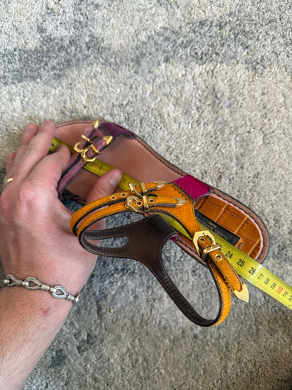 Louis Vuitton SS2006 buckle pony hair heels