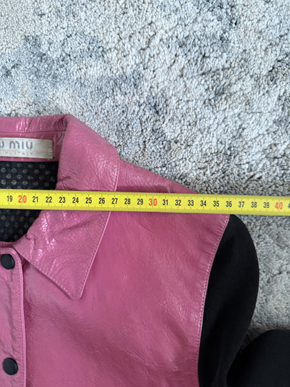 Miu Miu SS2000 patent leather jacket