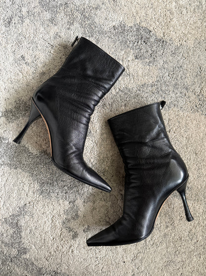 Gucci 2000’s leather heels mid boots