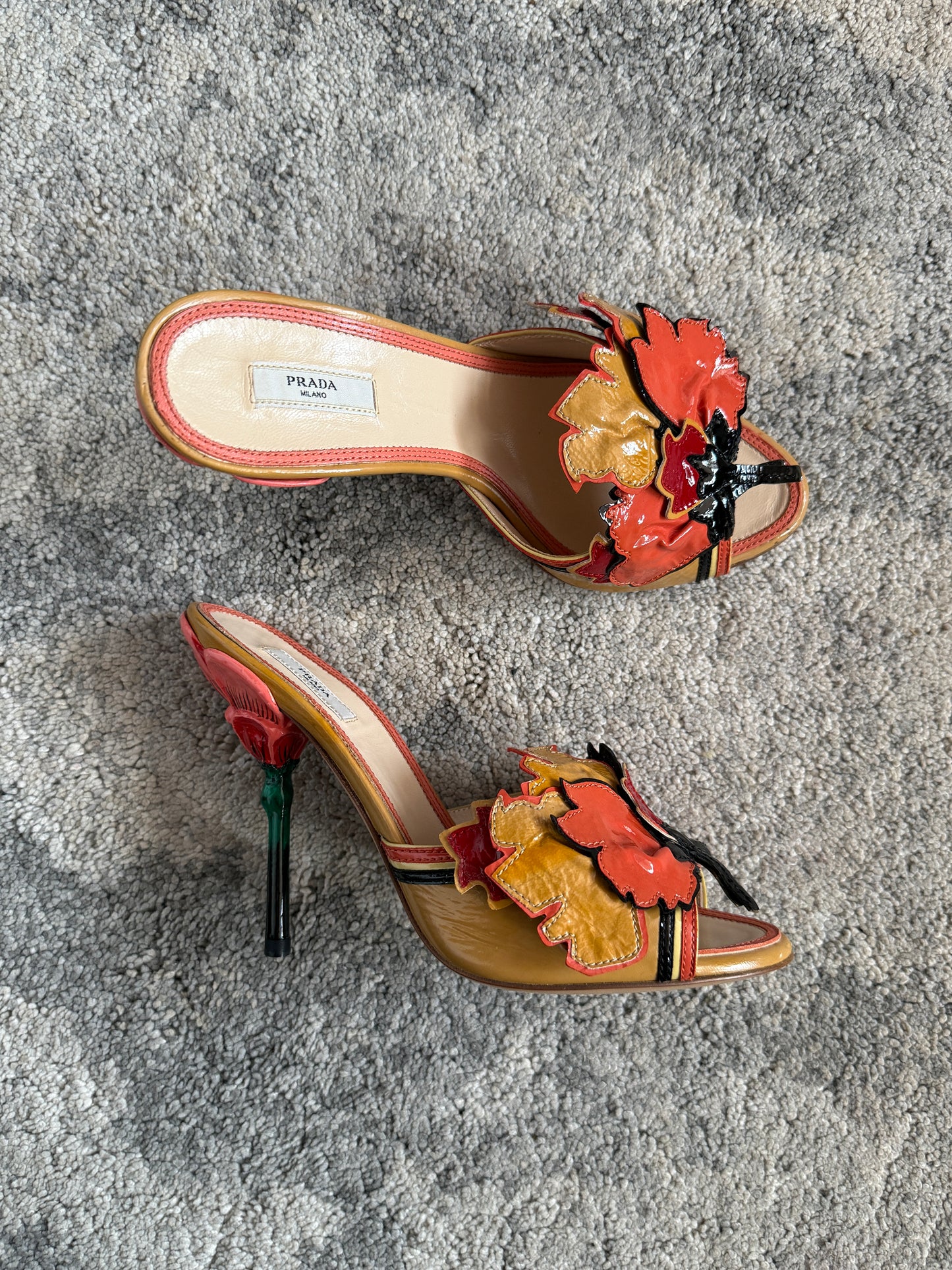 Prada 2008 resort floral heels