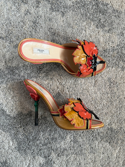 Prada 2008 resort floral heels