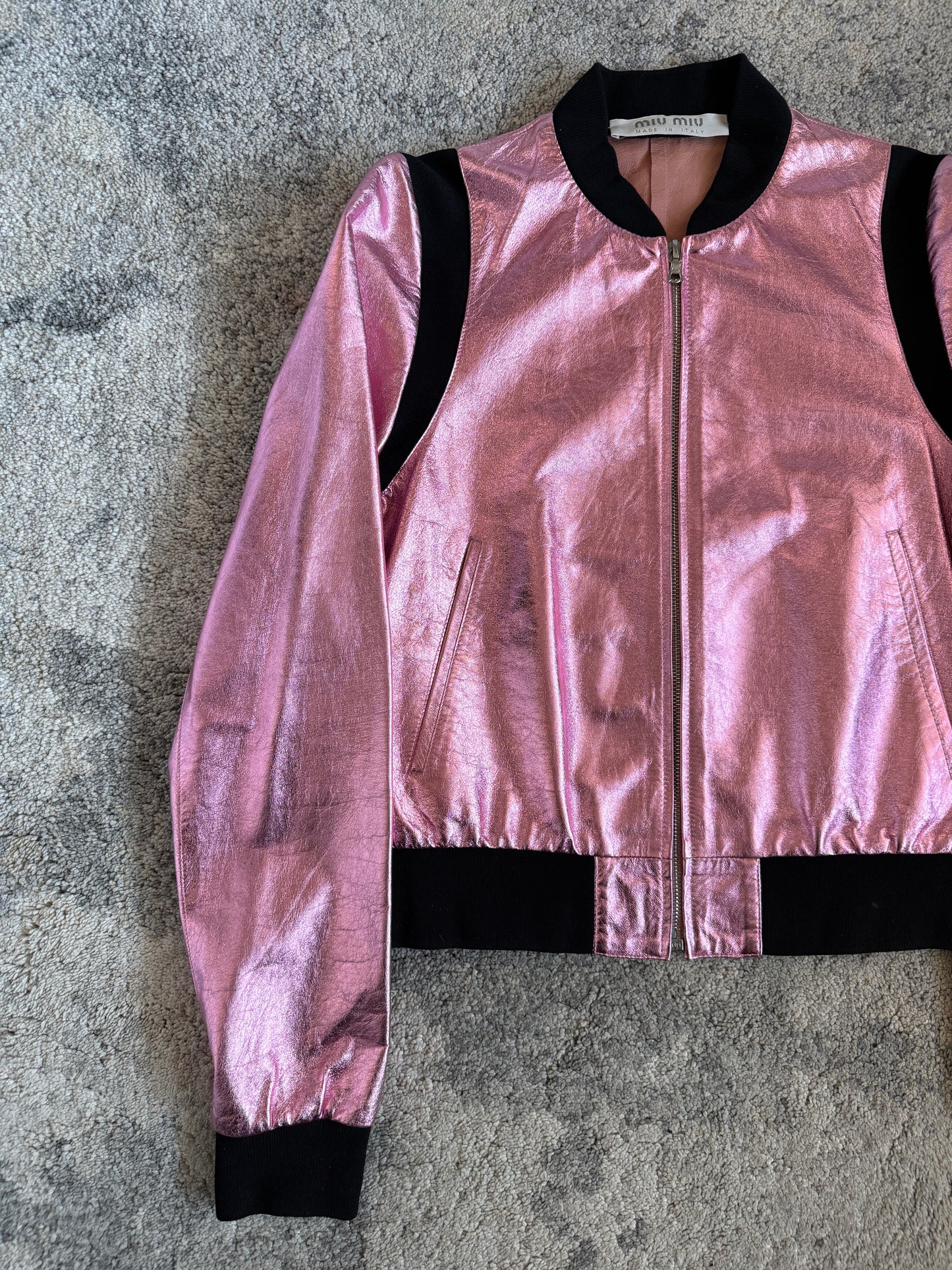 Prada SS2000 shiny leather jacket