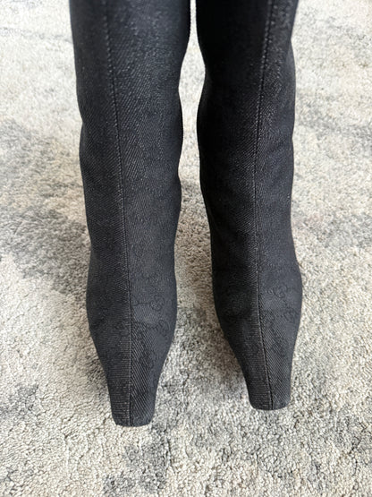 Gucci 2000’s monogram heels boots