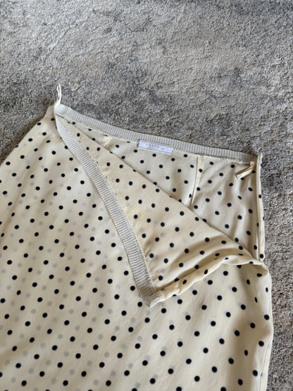 Prada SS2000 silk polkadot skirt